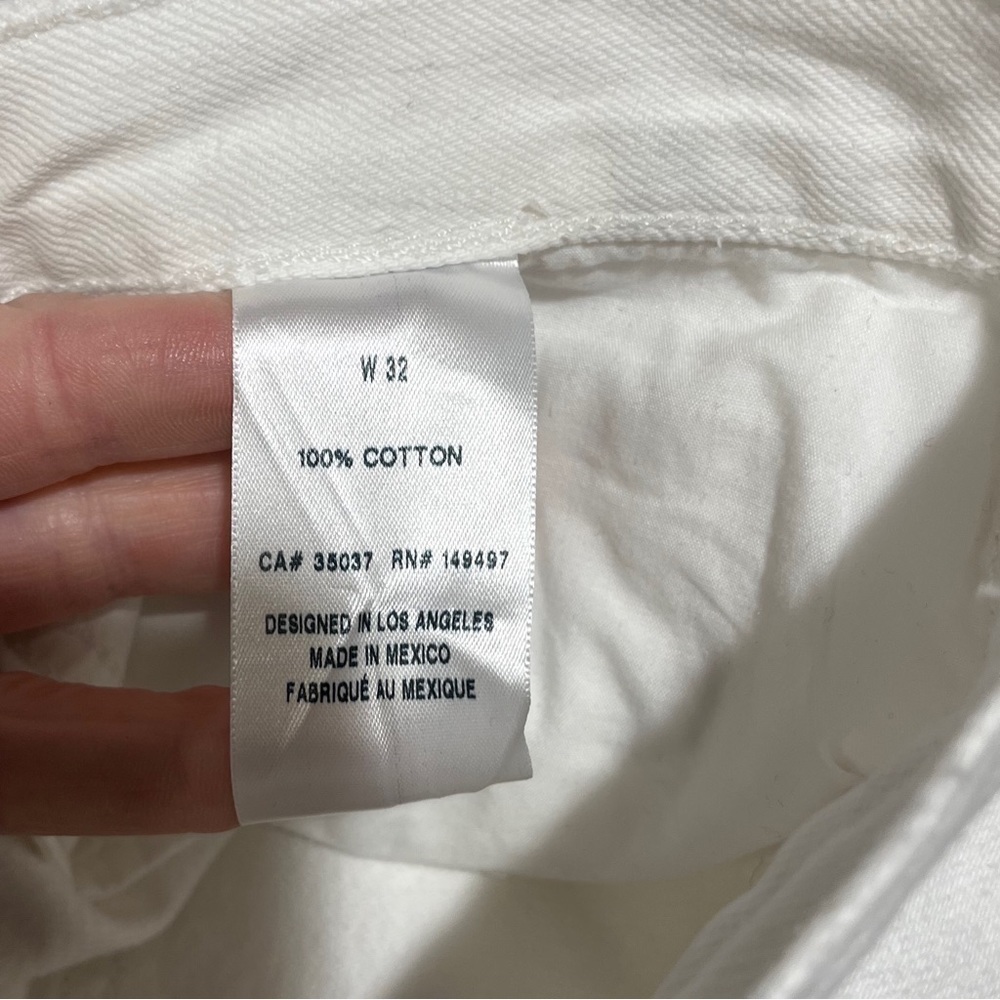 Favorite Daughter The Otto High Waist Boyfriend Jeans White Size 32 Distressed - Picture 12 of 14